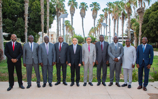 Leaders of African Multilateral and Private Sector Institutions pay a courtesy visit on President Mohamed Ould Cheikh Al-Ghazouani of The Islamic Republic of Mauritania and Chairperson of the African Union