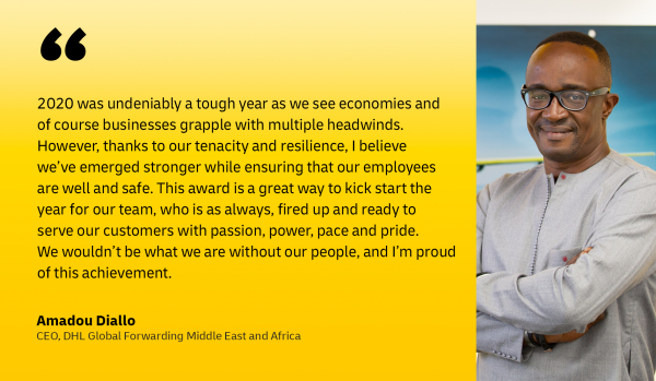 DHL Global Forwarding recognized as Top Employer 2021 in Middle East and Africa for second consecutive year