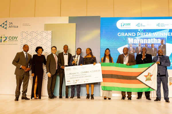 Students from JA Zimbabwe Win 2023 De La Vega Global Entrepreneurship Award; Receive Cash Prize and Further Educational Opportunities