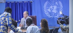 UNMISSIsThe UN Special Representative of the Secretary-General for South Sudan, David Shearer (c), u