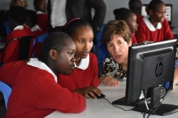 The coding challenge saw some 46 girls in Grades 6 and 7 at the SHOFCO School for girls undergo an e