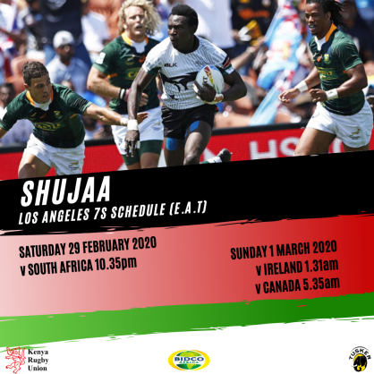 Shujaa drawn against South Africa, Ireland and Canada as Los Angeles schedule announced
