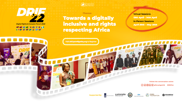 Paradigm Initiative to hold the 9th edition of the Pan-African Hybrid Digital Rights and Inclusion Forum (DRIF22) from April 12, 2022